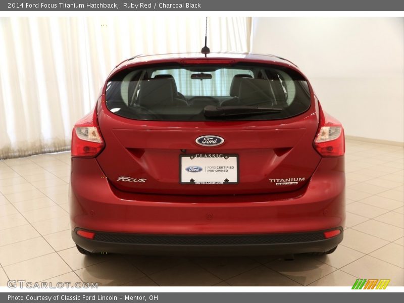 Ruby Red / Charcoal Black 2014 Ford Focus Titanium Hatchback