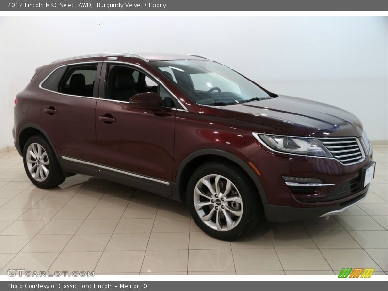 Burgundy Velvet / Ebony 2017 Lincoln MKC Select AWD