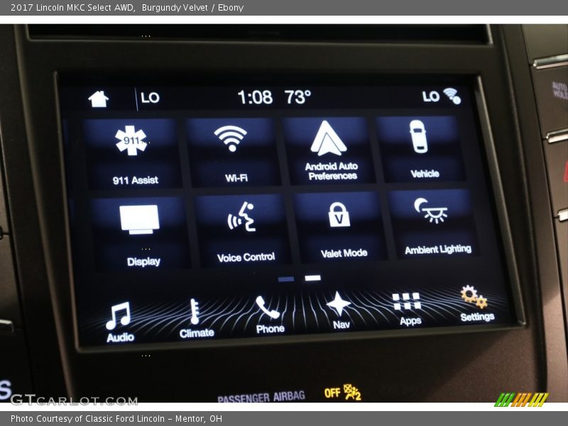 Burgundy Velvet / Ebony 2017 Lincoln MKC Select AWD
