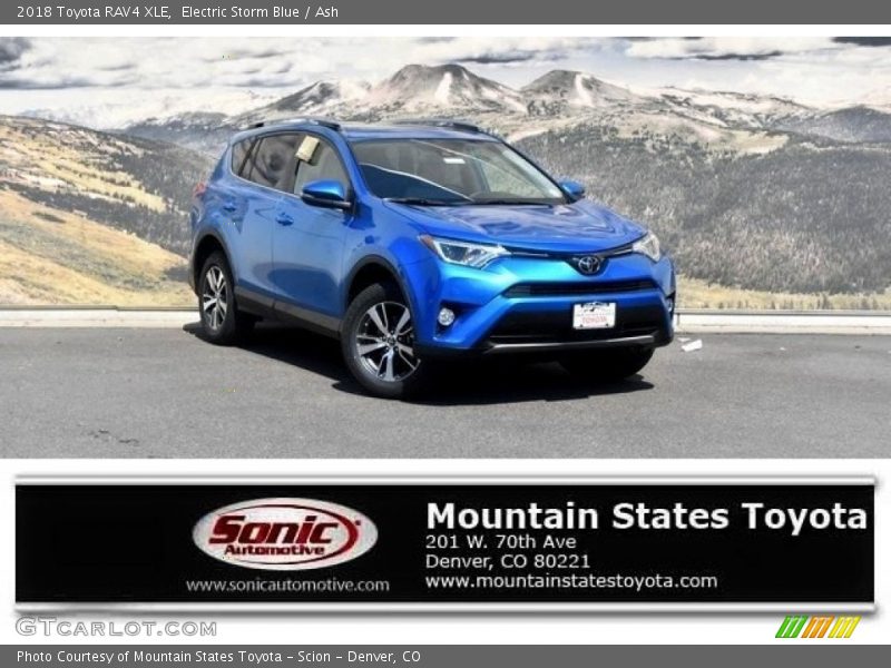 Electric Storm Blue / Ash 2018 Toyota RAV4 XLE
