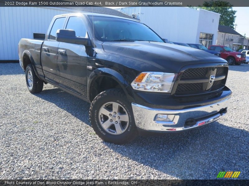 Black / Dark Slate Gray/Medium Graystone 2012 Dodge Ram 1500 Outdoorsman Quad Cab 4x4