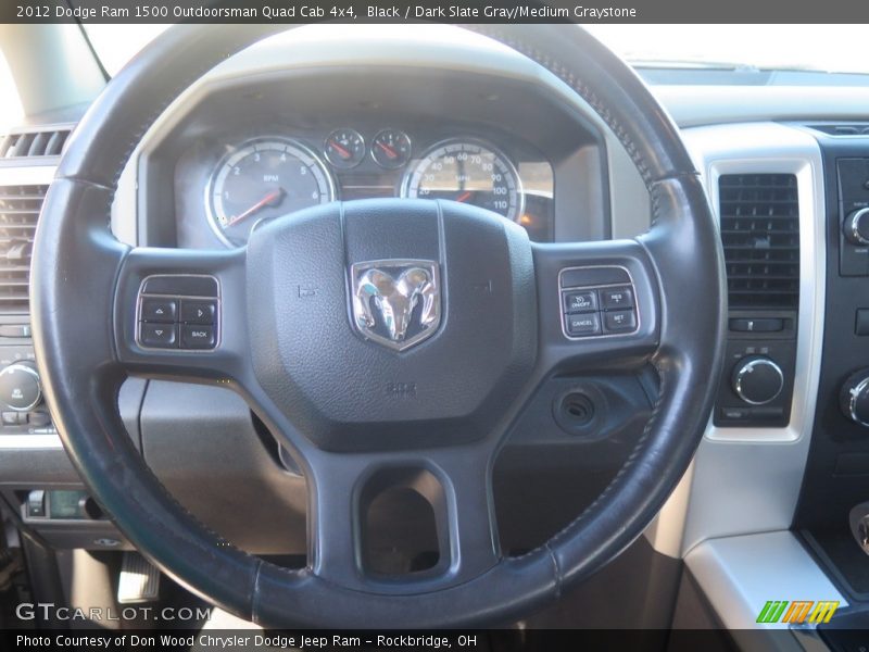 Black / Dark Slate Gray/Medium Graystone 2012 Dodge Ram 1500 Outdoorsman Quad Cab 4x4