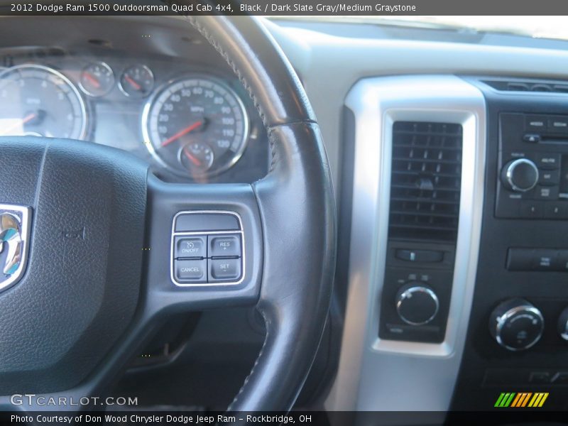 Black / Dark Slate Gray/Medium Graystone 2012 Dodge Ram 1500 Outdoorsman Quad Cab 4x4