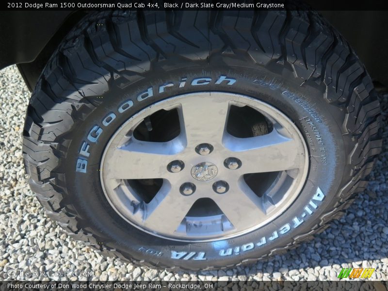 Black / Dark Slate Gray/Medium Graystone 2012 Dodge Ram 1500 Outdoorsman Quad Cab 4x4