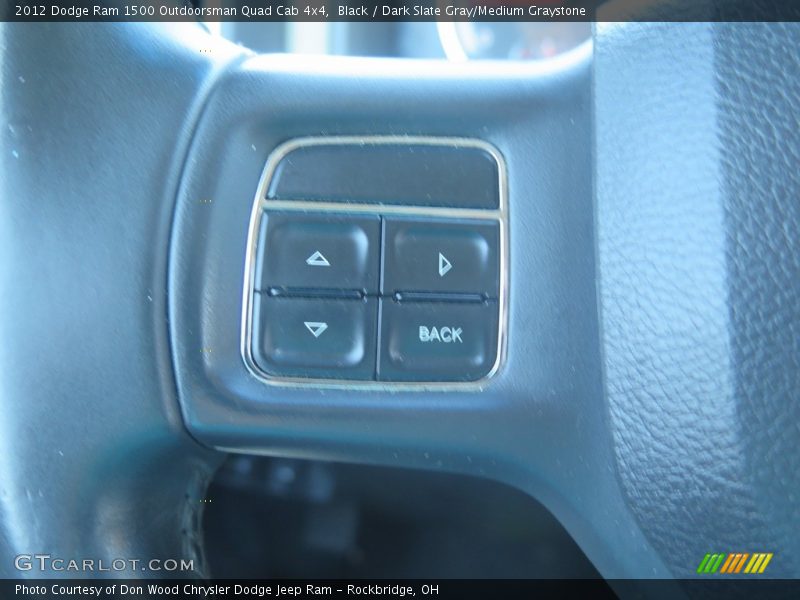Black / Dark Slate Gray/Medium Graystone 2012 Dodge Ram 1500 Outdoorsman Quad Cab 4x4