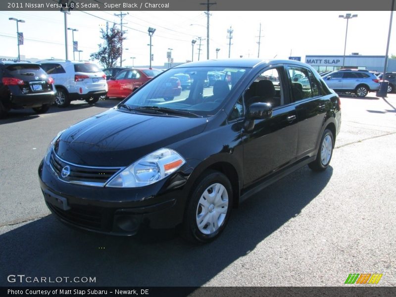 Super Black / Charcoal 2011 Nissan Versa 1.8 S Sedan