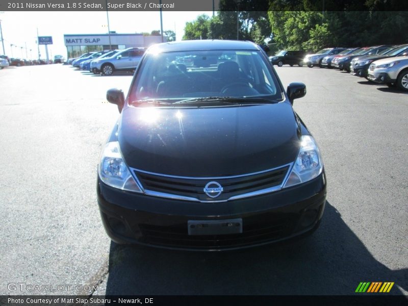 Super Black / Charcoal 2011 Nissan Versa 1.8 S Sedan