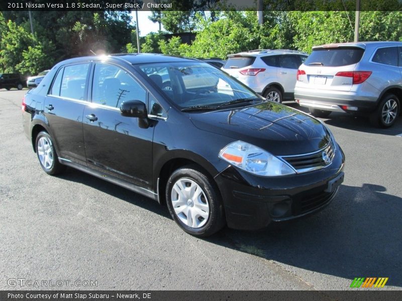 Super Black / Charcoal 2011 Nissan Versa 1.8 S Sedan