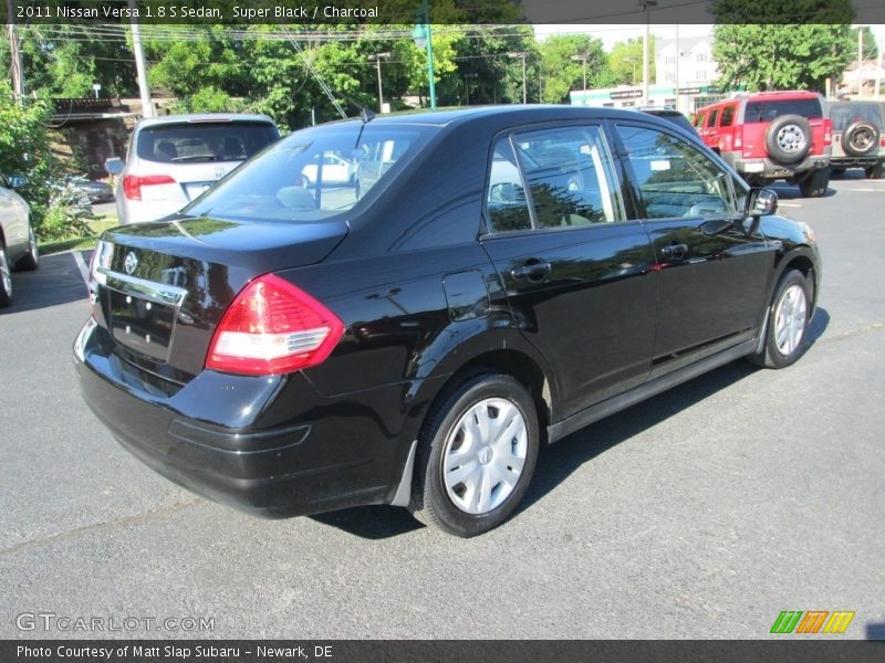 Super Black / Charcoal 2011 Nissan Versa 1.8 S Sedan