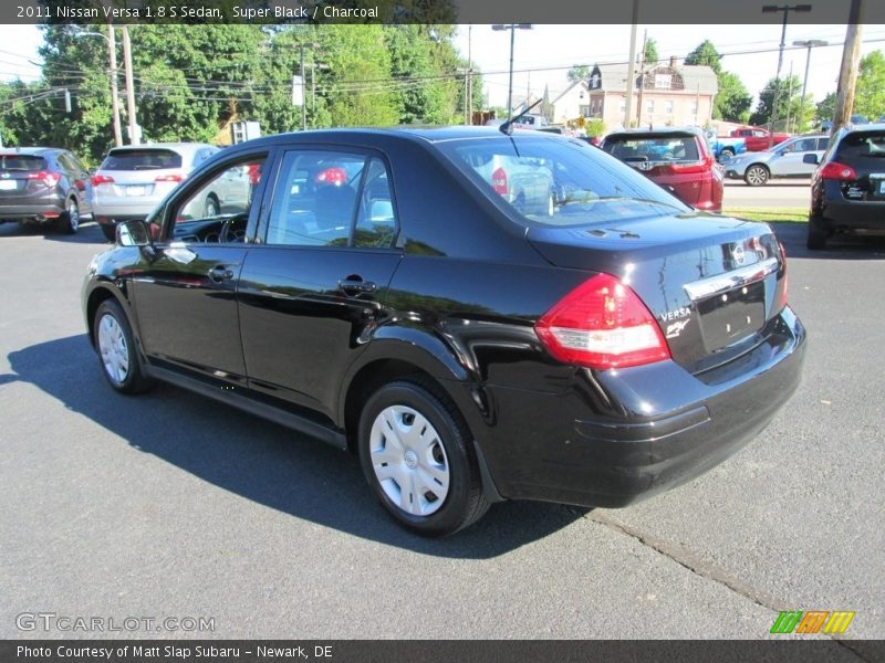 Super Black / Charcoal 2011 Nissan Versa 1.8 S Sedan