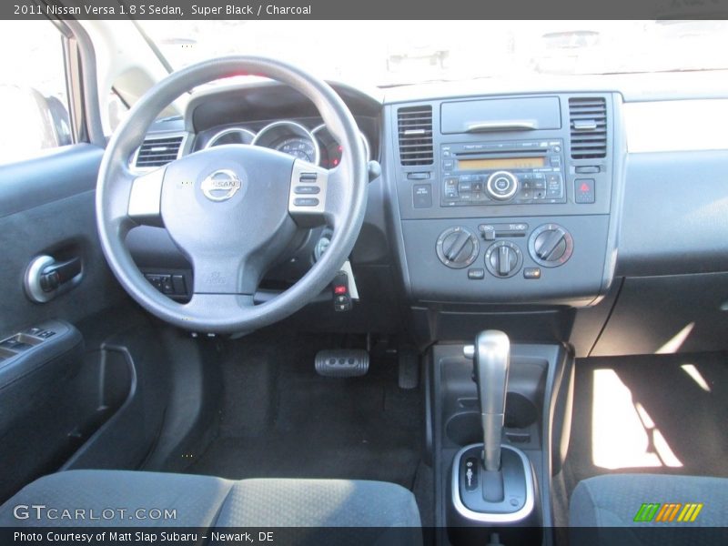 Super Black / Charcoal 2011 Nissan Versa 1.8 S Sedan