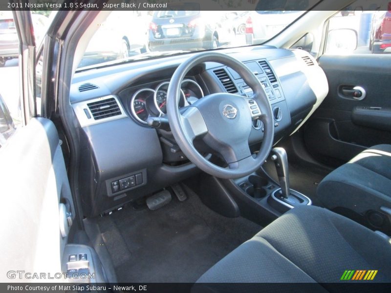 Super Black / Charcoal 2011 Nissan Versa 1.8 S Sedan