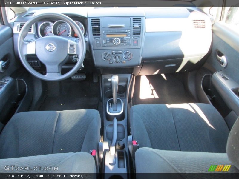 Super Black / Charcoal 2011 Nissan Versa 1.8 S Sedan
