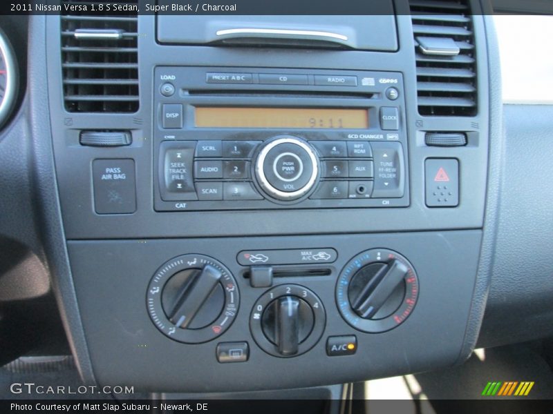 Super Black / Charcoal 2011 Nissan Versa 1.8 S Sedan