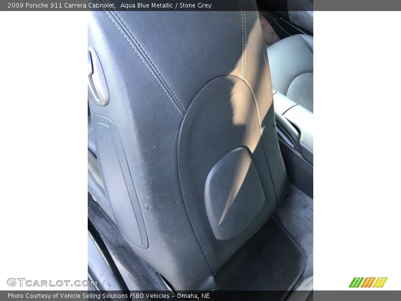 Aqua Blue Metallic / Stone Grey 2009 Porsche 911 Carrera Cabriolet
