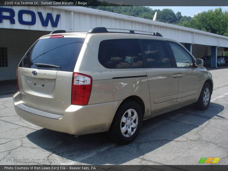 Sunset Gold Metallic / Beige 2008 Kia Sedona LX