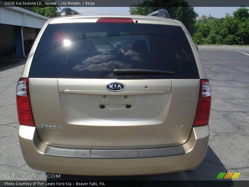 Sunset Gold Metallic / Beige 2008 Kia Sedona LX