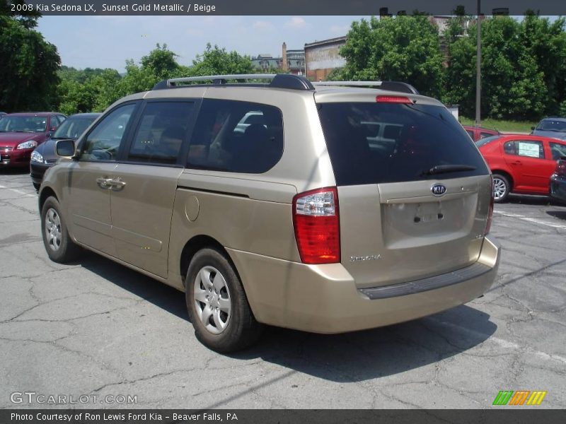 Sunset Gold Metallic / Beige 2008 Kia Sedona LX