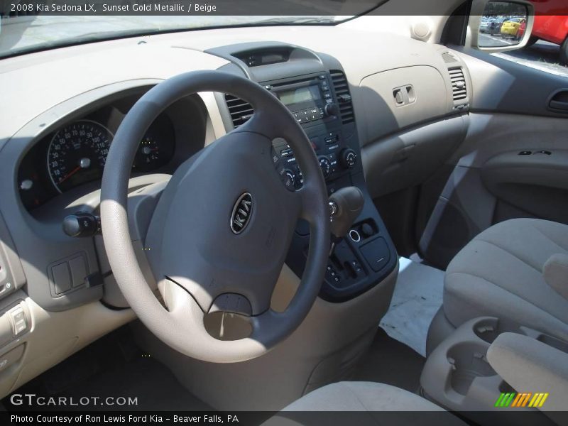 Sunset Gold Metallic / Beige 2008 Kia Sedona LX