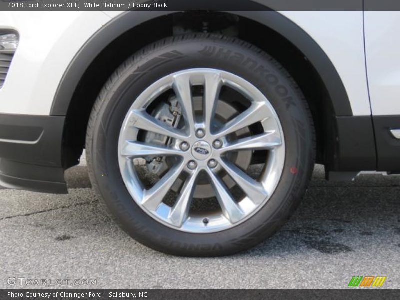 White Platinum / Ebony Black 2018 Ford Explorer XLT