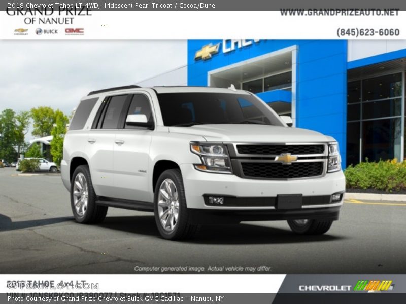 Iridescent Pearl Tricoat / Cocoa/Dune 2018 Chevrolet Tahoe LT 4WD