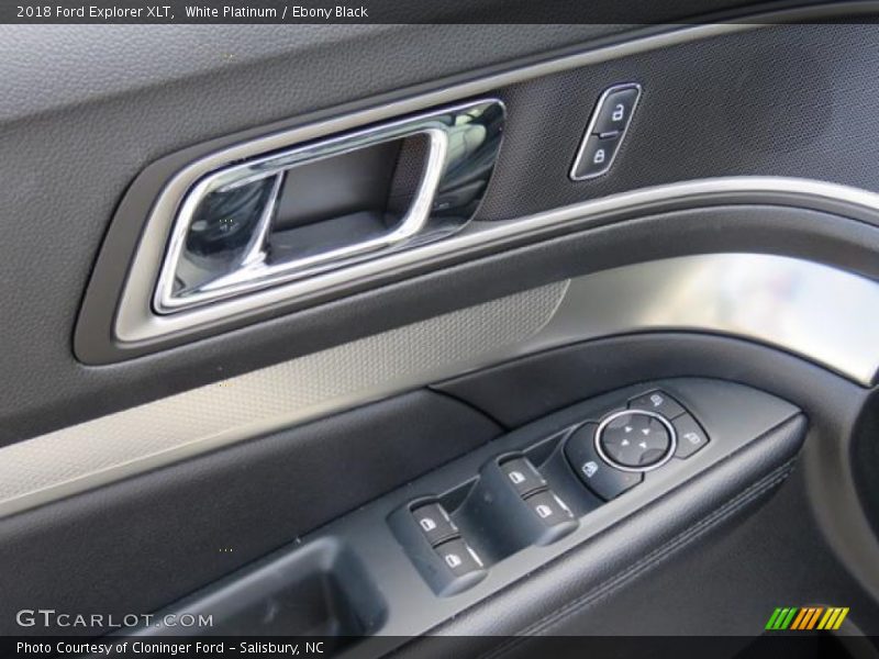 White Platinum / Ebony Black 2018 Ford Explorer XLT