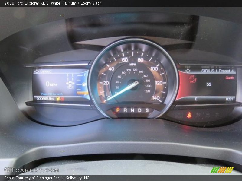 White Platinum / Ebony Black 2018 Ford Explorer XLT