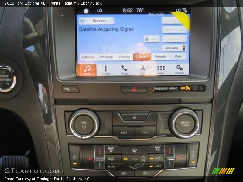 White Platinum / Ebony Black 2018 Ford Explorer XLT