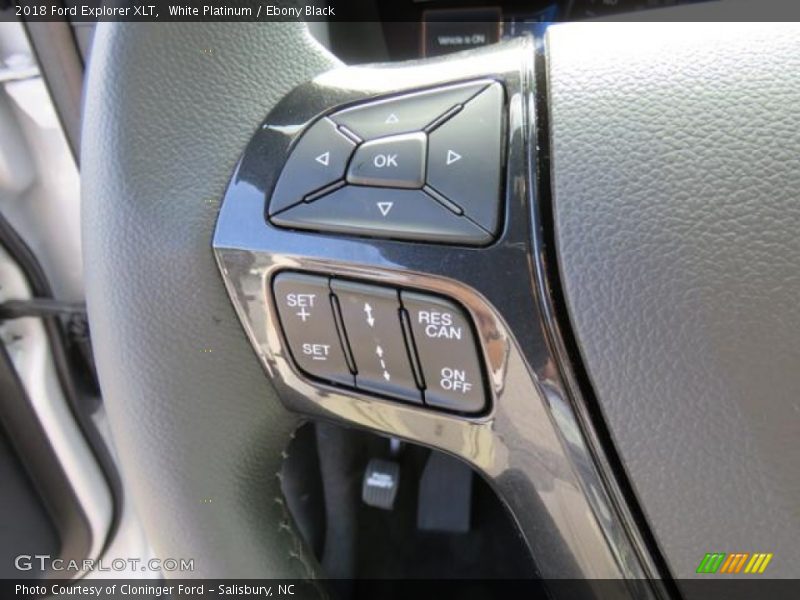 White Platinum / Ebony Black 2018 Ford Explorer XLT
