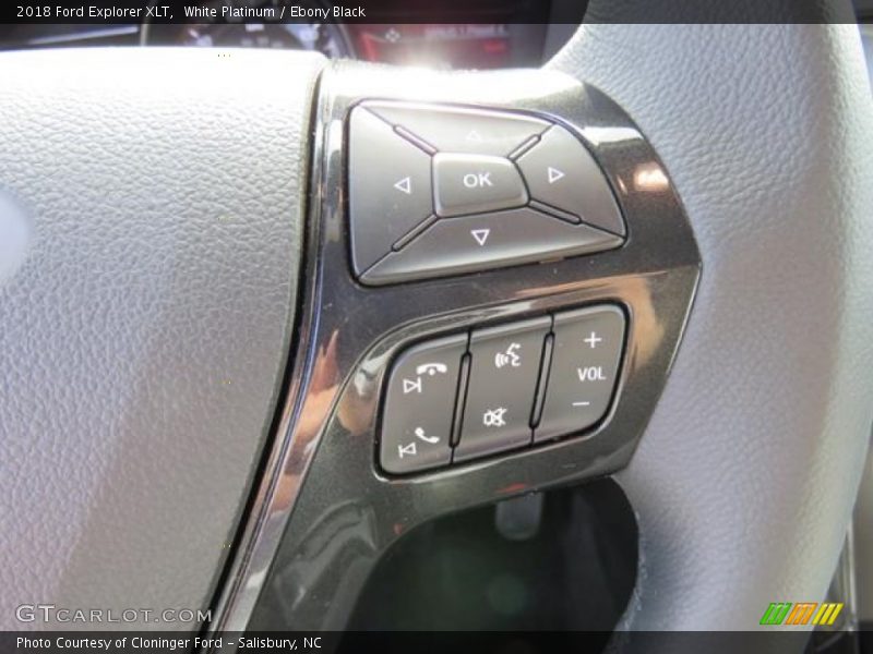 White Platinum / Ebony Black 2018 Ford Explorer XLT