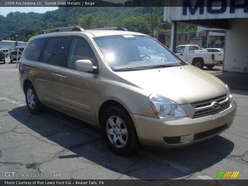 Sunset Gold Metallic / Beige 2008 Kia Sedona LX