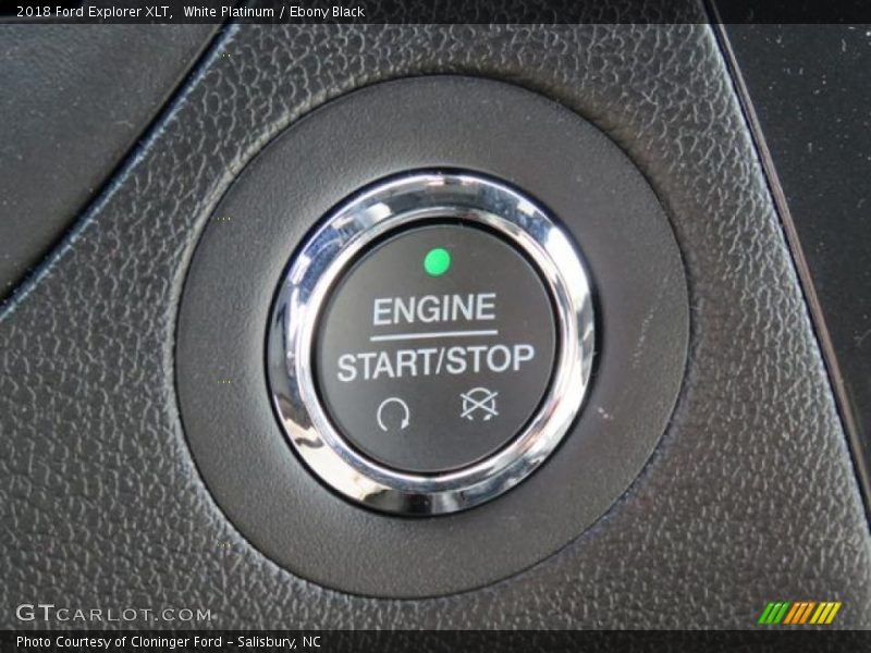 White Platinum / Ebony Black 2018 Ford Explorer XLT