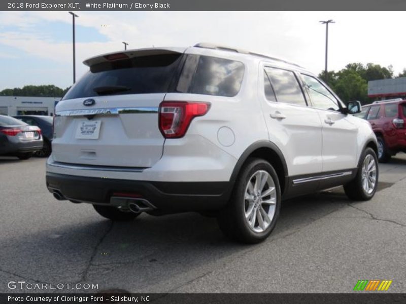 White Platinum / Ebony Black 2018 Ford Explorer XLT