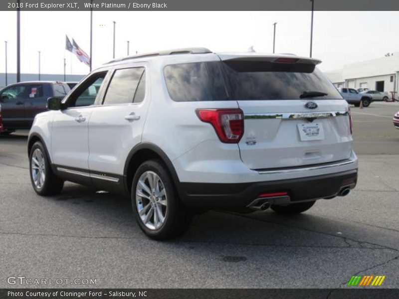 White Platinum / Ebony Black 2018 Ford Explorer XLT