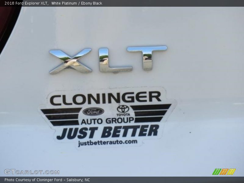 White Platinum / Ebony Black 2018 Ford Explorer XLT