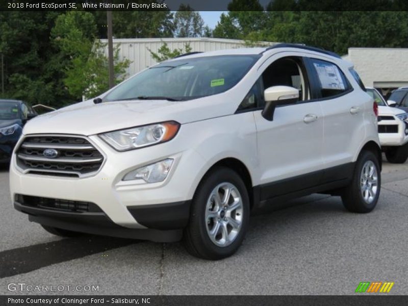 White Platinum / Ebony Black 2018 Ford EcoSport SE