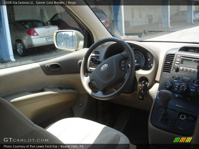 Sunset Gold Metallic / Beige 2008 Kia Sedona LX