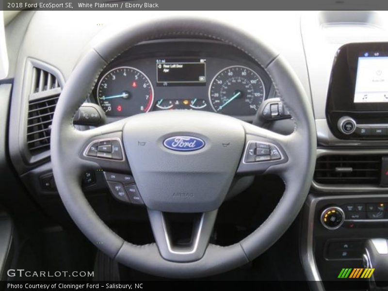 White Platinum / Ebony Black 2018 Ford EcoSport SE