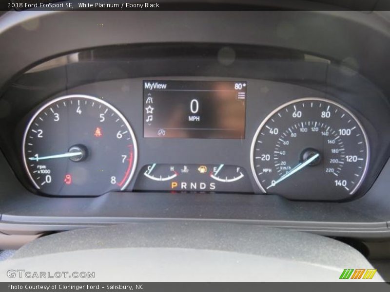 White Platinum / Ebony Black 2018 Ford EcoSport SE