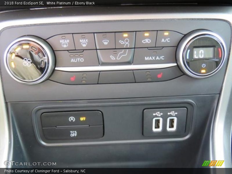 White Platinum / Ebony Black 2018 Ford EcoSport SE