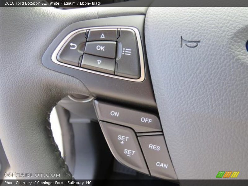 White Platinum / Ebony Black 2018 Ford EcoSport SE