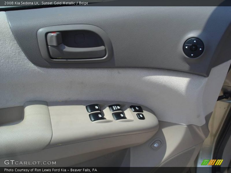 Sunset Gold Metallic / Beige 2008 Kia Sedona LX