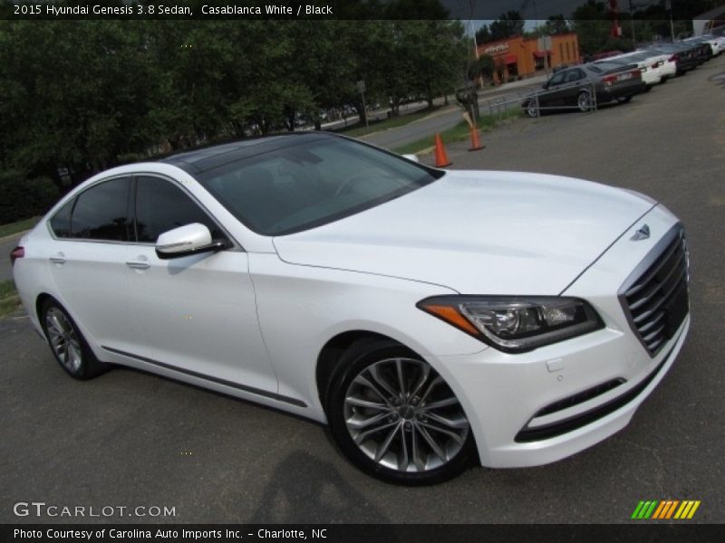 Casablanca White / Black 2015 Hyundai Genesis 3.8 Sedan
