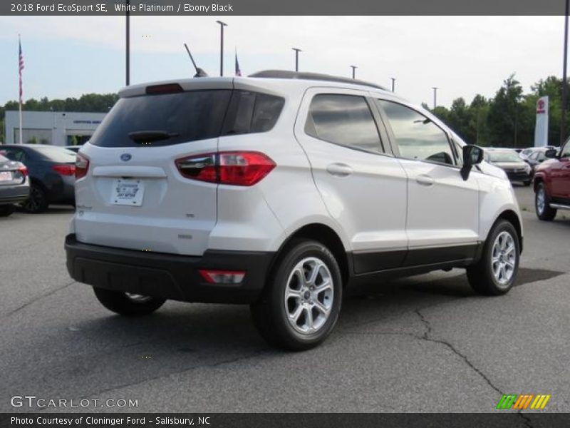 White Platinum / Ebony Black 2018 Ford EcoSport SE