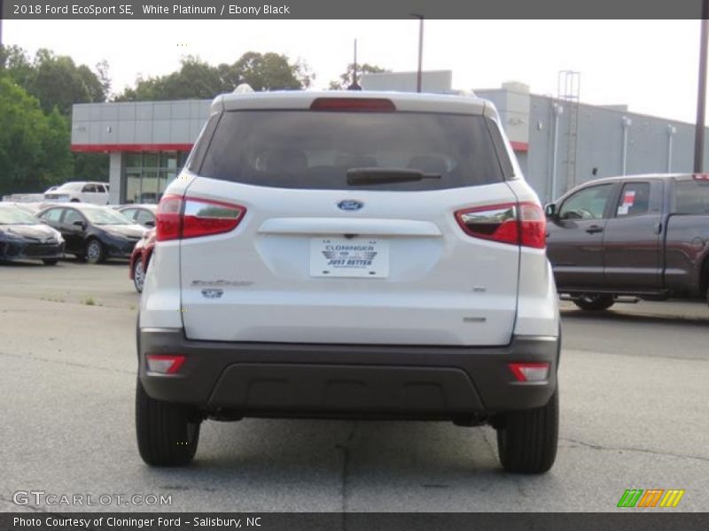 White Platinum / Ebony Black 2018 Ford EcoSport SE