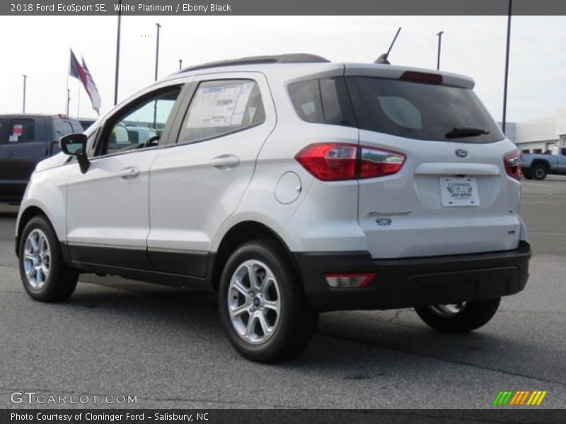 White Platinum / Ebony Black 2018 Ford EcoSport SE