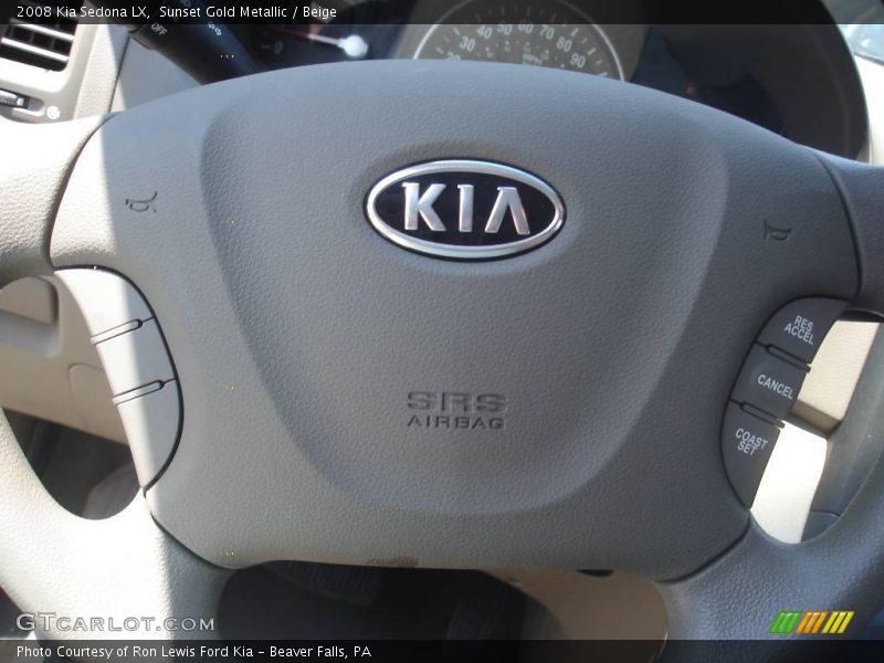 Sunset Gold Metallic / Beige 2008 Kia Sedona LX
