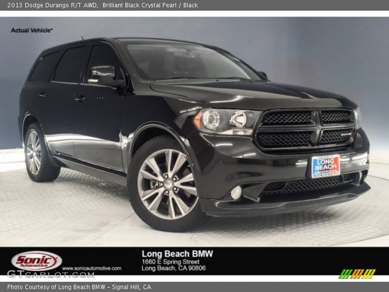 Brilliant Black Crystal Pearl / Black 2013 Dodge Durango R/T AWD