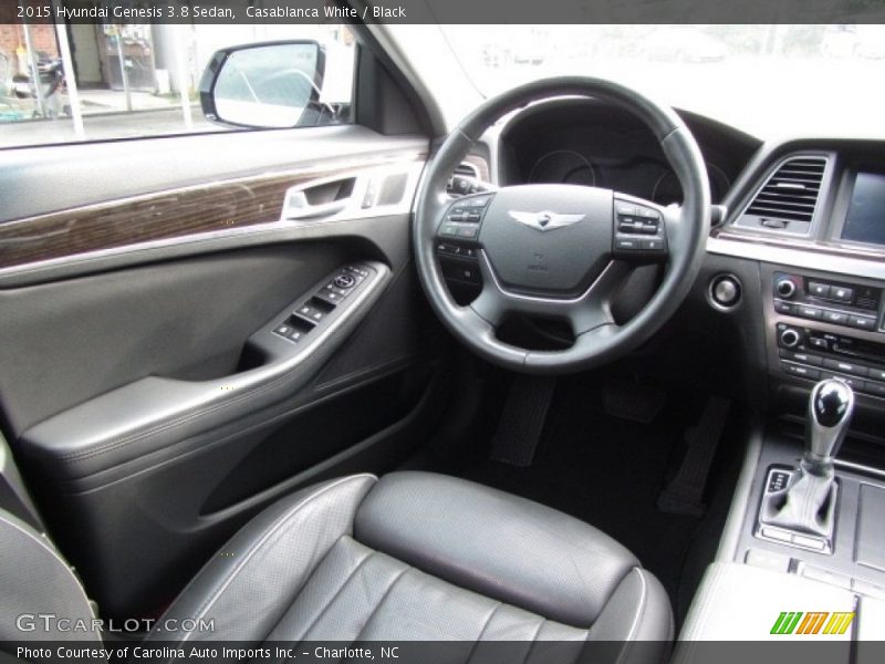 Casablanca White / Black 2015 Hyundai Genesis 3.8 Sedan