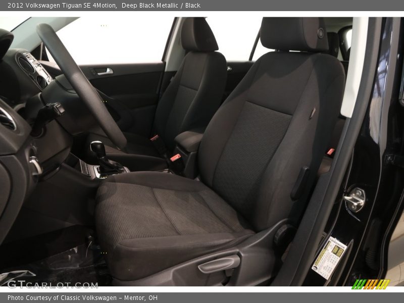 Deep Black Metallic / Black 2012 Volkswagen Tiguan SE 4Motion